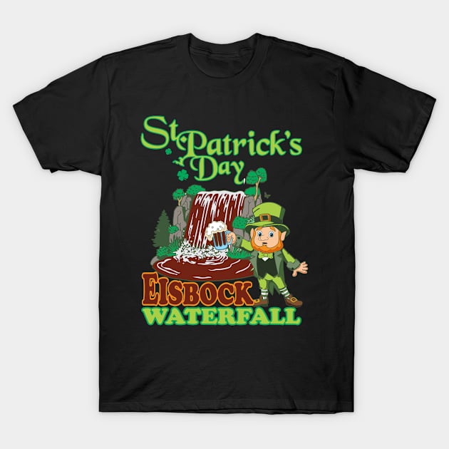 St Patricks Day Eisbock Waterfall T-Shirt by rafaelwolf